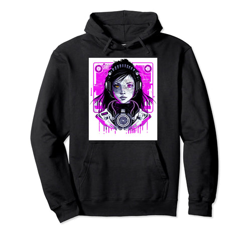 Japanese Cyborg Science Fiction Hoodie - Fun Novelty Design Unisex - T-Shirt, Sweatshirt, Hoodie