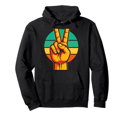 Peace Sign Hippie Boho Hoodie - Minimalist Print Unisex - T-Shirt, Sweatshirt, Hoodie