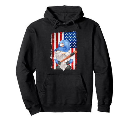 Proud Baseball Pitcher Grandpa Gnome Hoodie - Casual Everyday Wear Unisex - T-Shirt, Sweatshirt, Hoodie