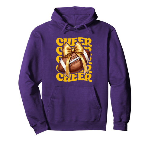 Game Day Yellow Cheerleader Mom Hoodie - Fun Novelty Design for Adults - T-Shirt, Sweatshirt, Hoodie