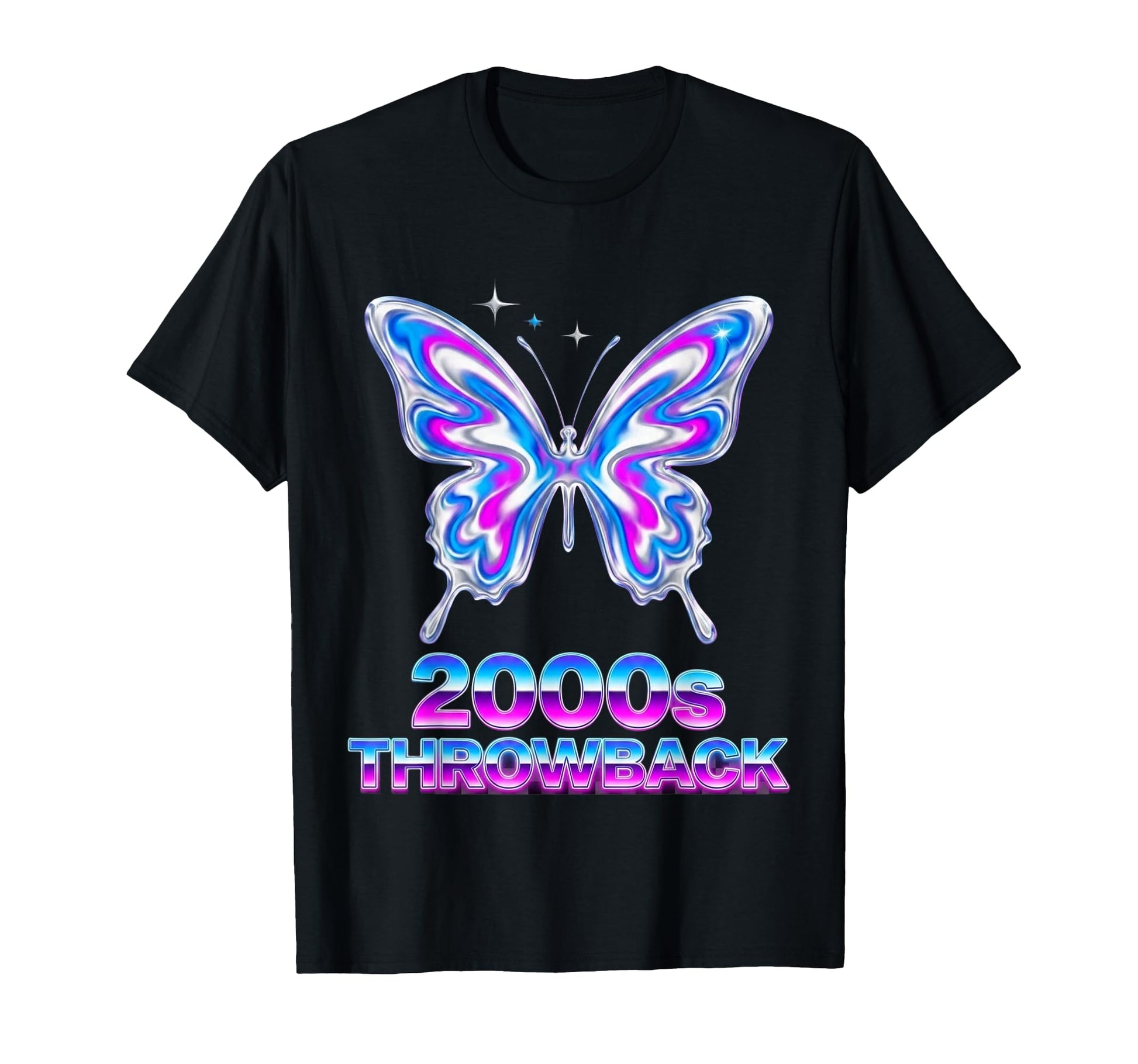2000S Throwback Y2K Aesthetic Butterfly T-Shirt - Novelty Apparel Unisex - T-Shirt, Sweatshirt, Hoodie