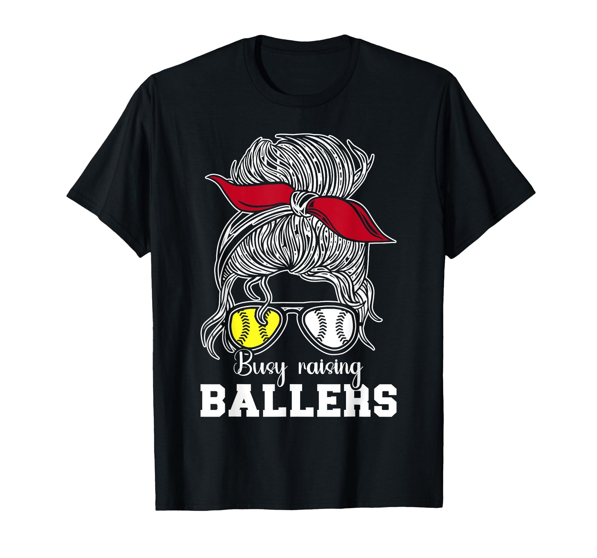 Busy Raising Ballers Baseball T-Shirt - Minimalist Print for Adults - T-Shirt, Sweatshirt, Hoodie