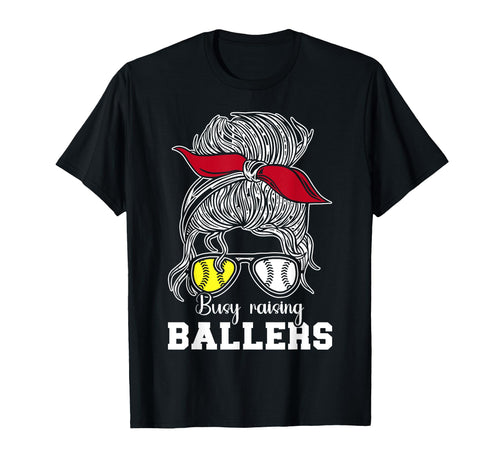 Busy Raising Ballers Baseball T-Shirt - Minimalist Print for Adults - T-Shirt, Sweatshirt, Hoodie