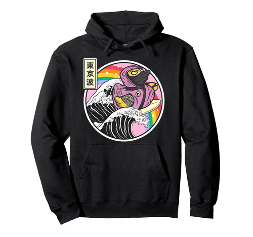 Ninja Rubber Duck Surfing Kanagawa Hoodie - Fun Novelty Design for Adults - T-Shirt, Sweatshirt, Hoodie