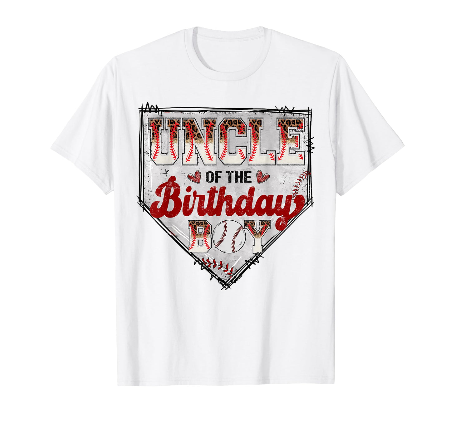 Uncle Birthday Baseball Player Bday Party T-Shirt - Graphic Print Unisex - T-Shirt, Sweatshirt, Hoodie