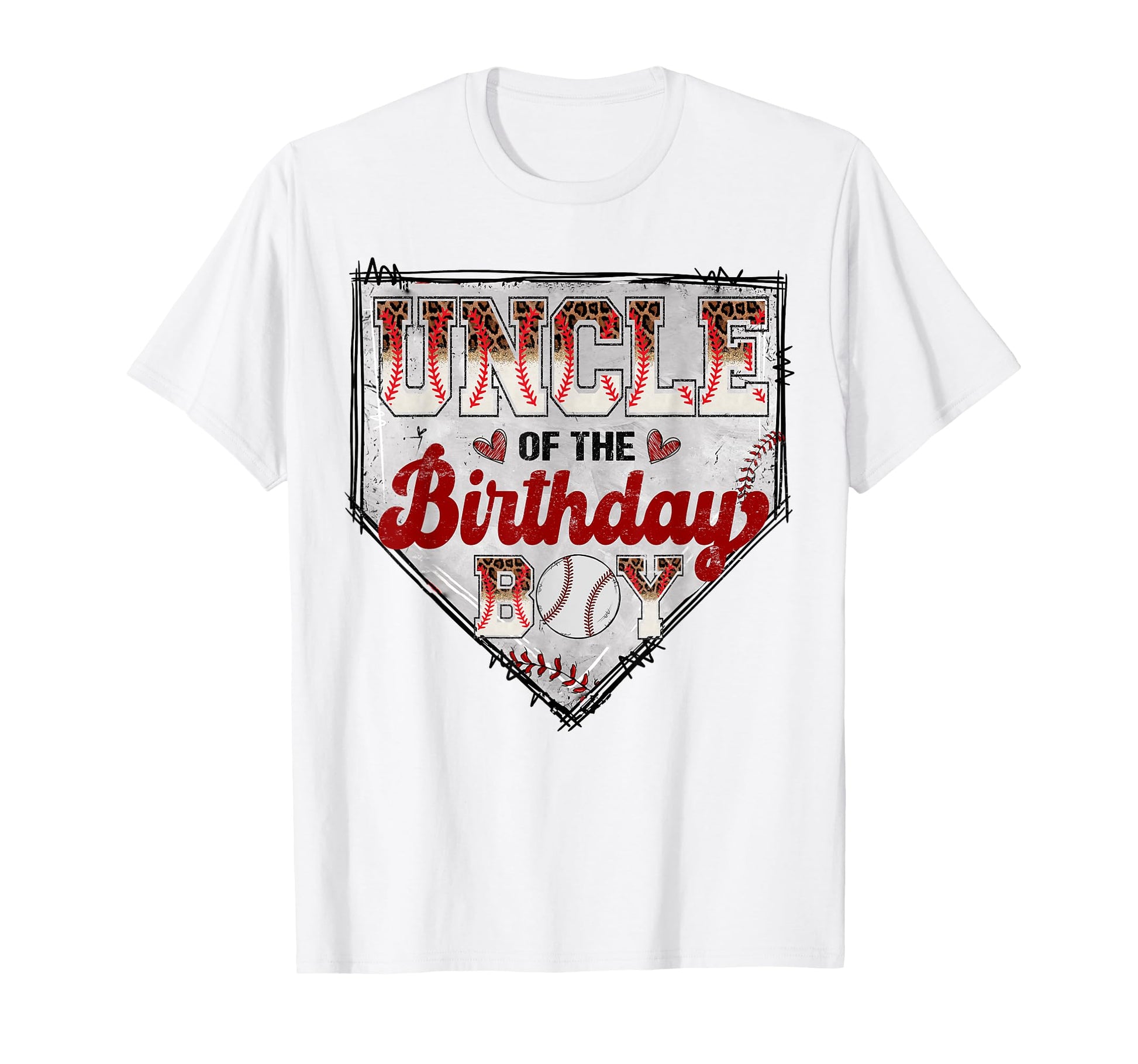 Uncle Birthday Baseball Player Bday Party T-Shirt - Graphic Print Unisex - T-Shirt, Sweatshirt, Hoodie