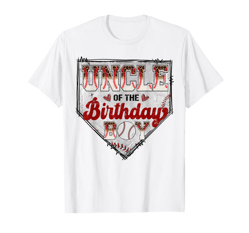 Uncle Birthday Baseball Player Bday Party T-Shirt - Graphic Print Unisex - T-Shirt, Sweatshirt, Hoodie
