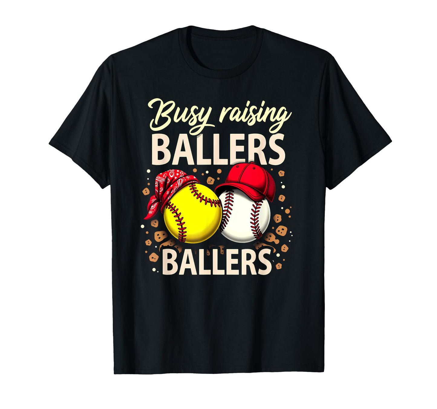 Busy Raising Ballers Softball T-Shirt - Minimalist Print for Adults - T-Shirt, Sweatshirt, Hoodie