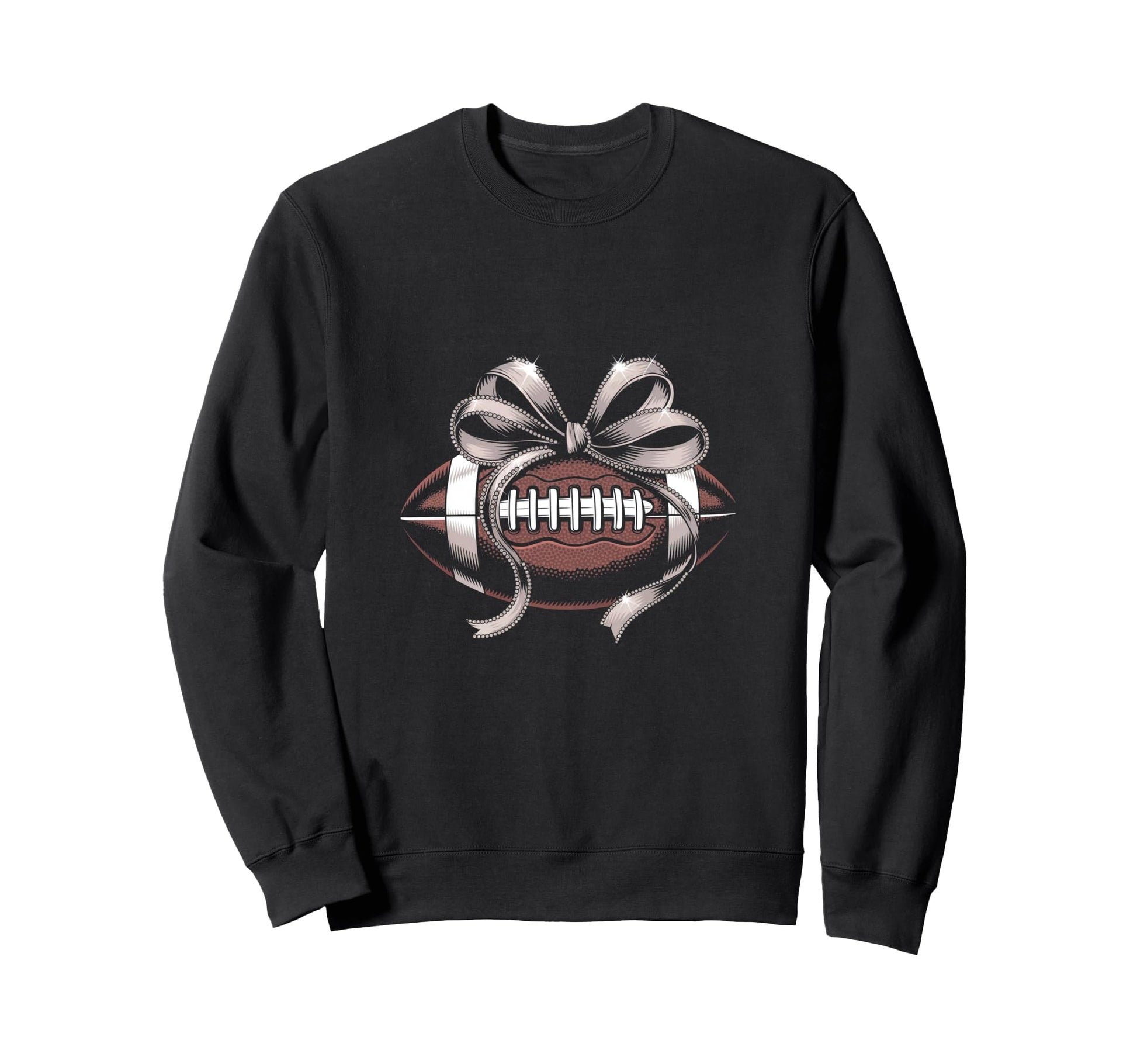 Coquette Bow Funny Football Lover Sweatshirt - Streetwear Style for Adults - T-Shirt, Sweatshirt, Hoodie