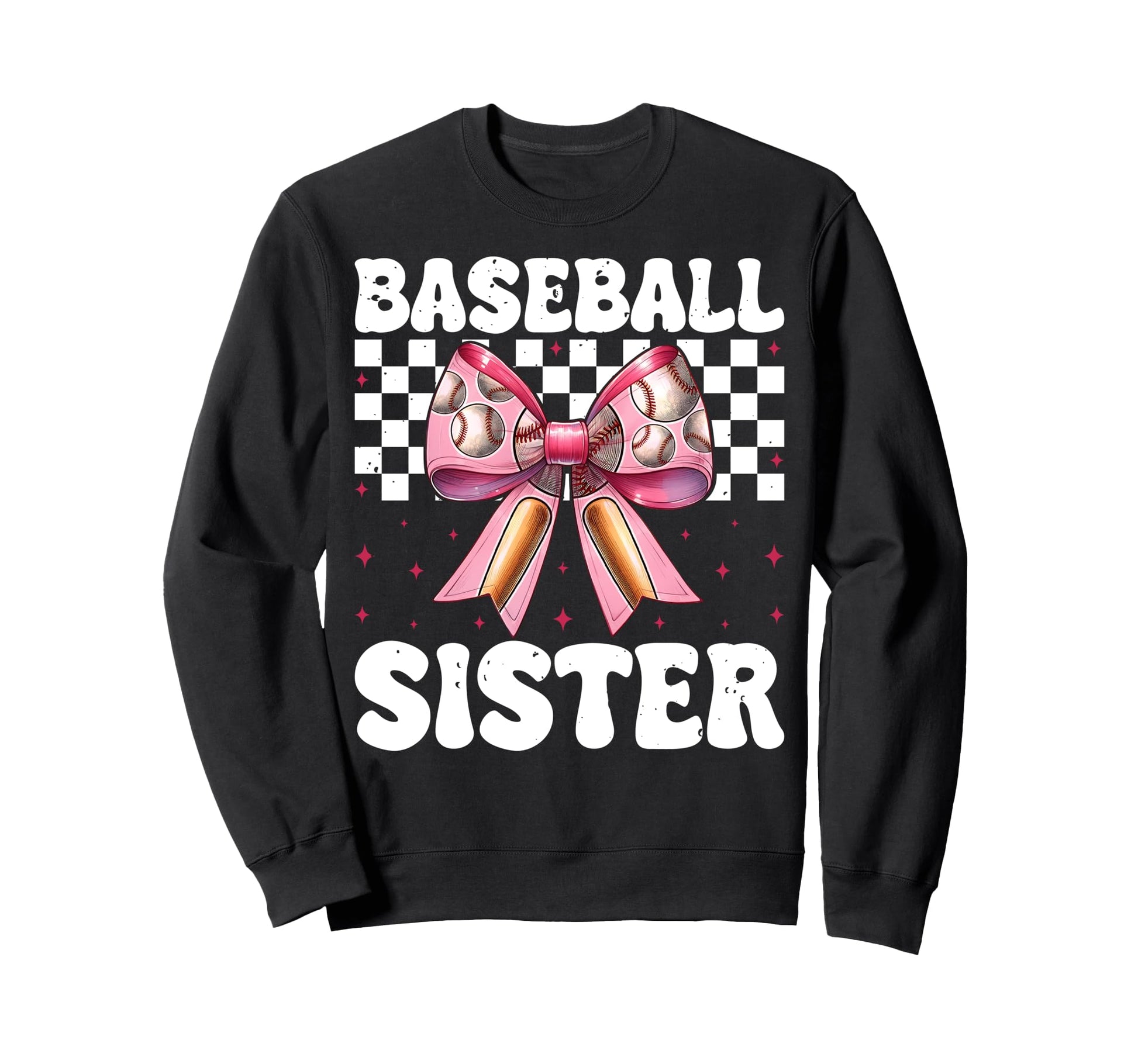 Baseball Sister Baseball Coquette Sweatshirt - Minimalist Print Men Women - T-Shirt, Sweatshirt, Hoodie