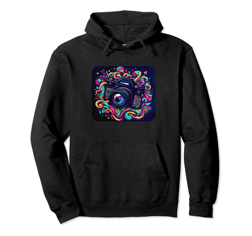 Colorful Photographer Psychodelic Hoodie - Aesthetic Graphic Men Women - T-Shirt, Sweatshirt, Hoodie