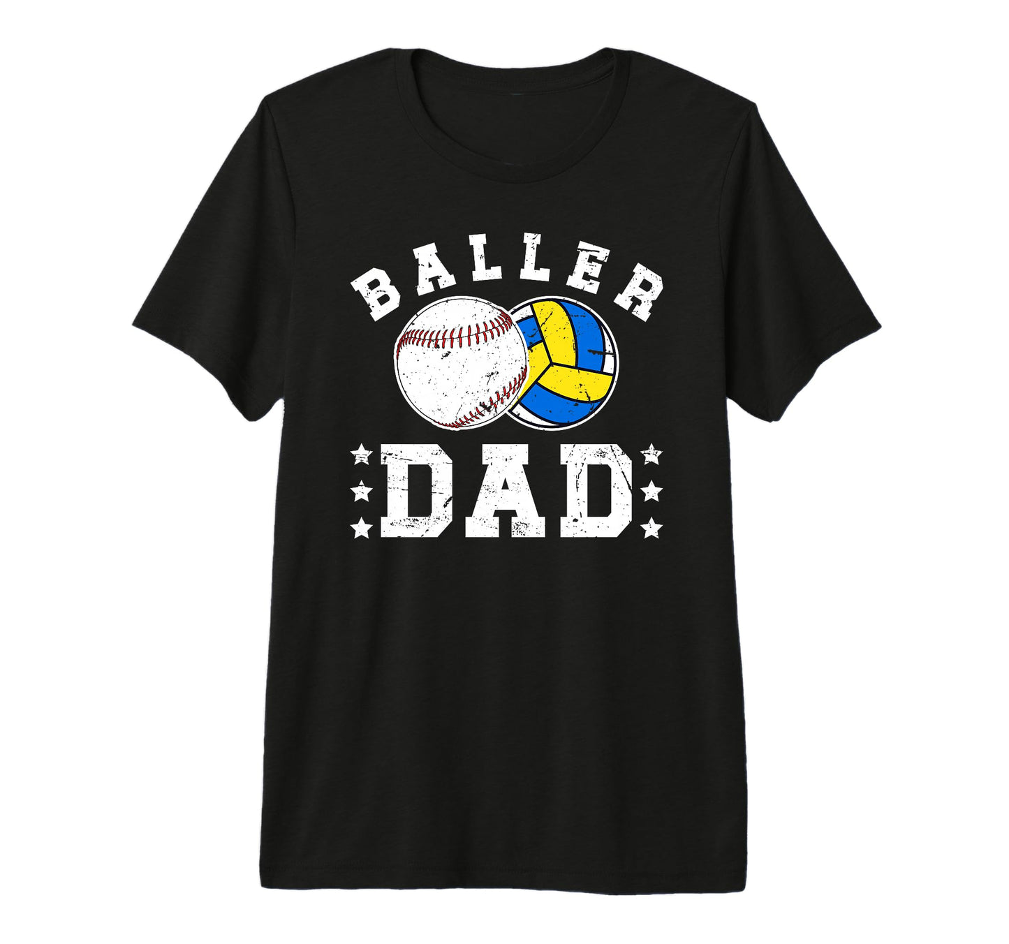 Mens Baller Dad Proud Baseball T-Shirt - Fun Novelty Design Men Women - T-Shirt, Sweatshirt, Hoodie