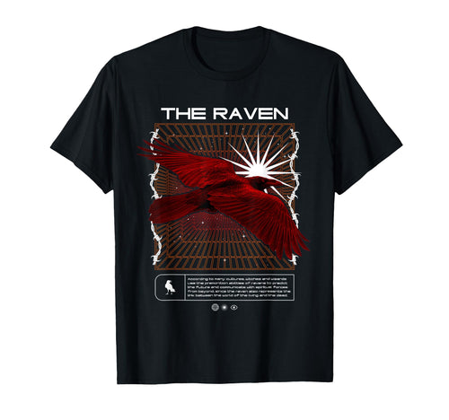 Vaporwave Aesthetic Viking Raven Crow T-Shirt - Novelty Apparel for Adults - T-Shirt, Sweatshirt, Hoodie