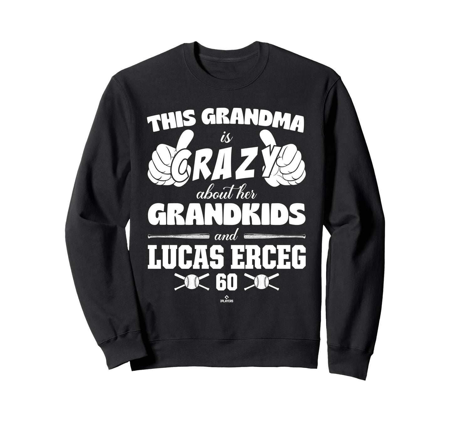 Grandma Crazy Lucas Erceg Kansas Sweatshirt - Novelty Apparel for Adults - T-Shirt, Sweatshirt, Hoodie