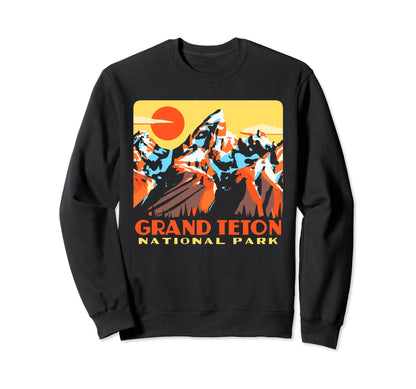 Grand Teton National Park Parks Sweatshirt - Fun Novelty Design Men Women - T-Shirt, Sweatshirt, Hoodie