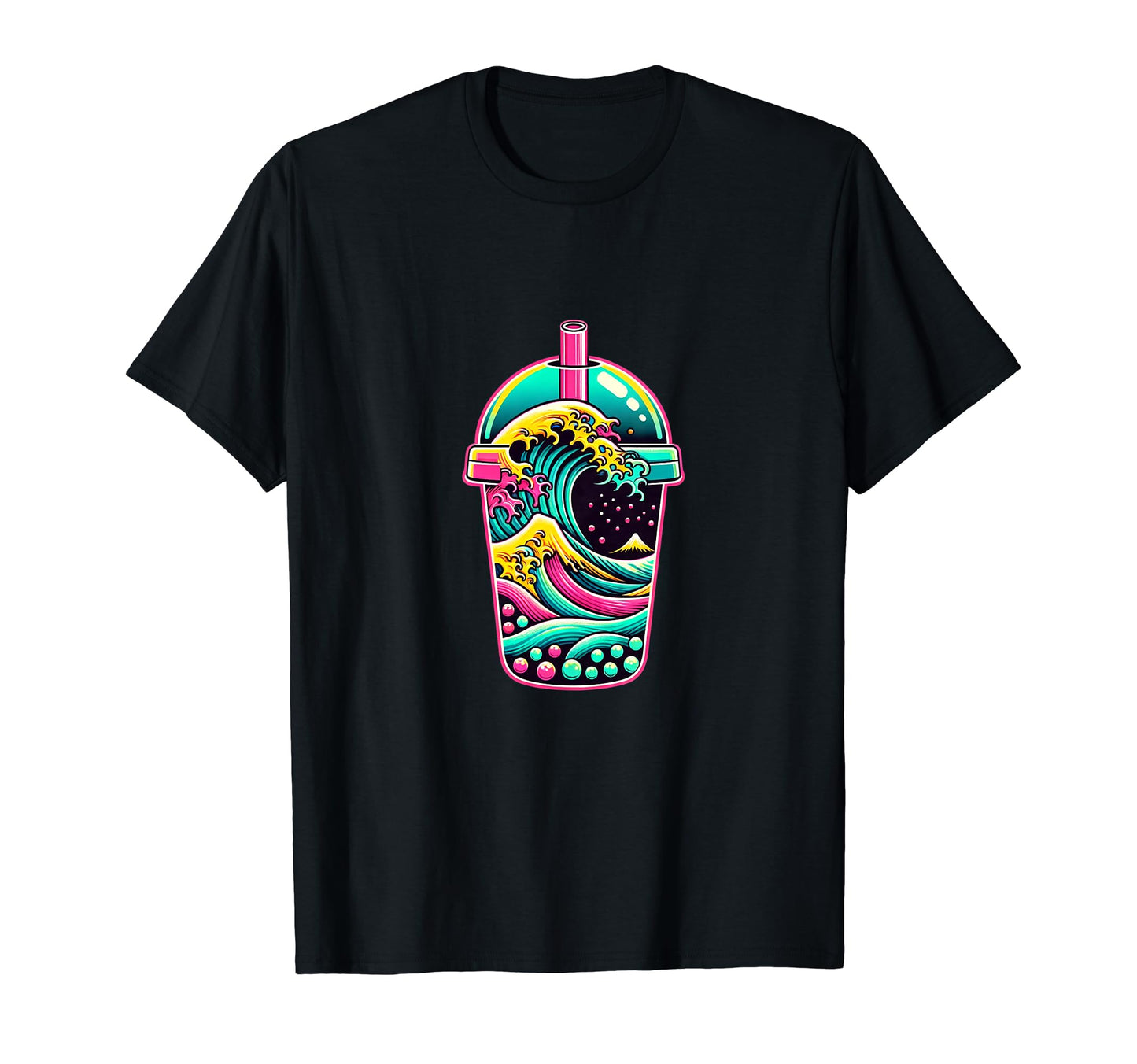 Bubble Boba Tea Vaporwave Aesthetic T-Shirt - Novelty Apparel for Adults - T-Shirt, Sweatshirt, Hoodie