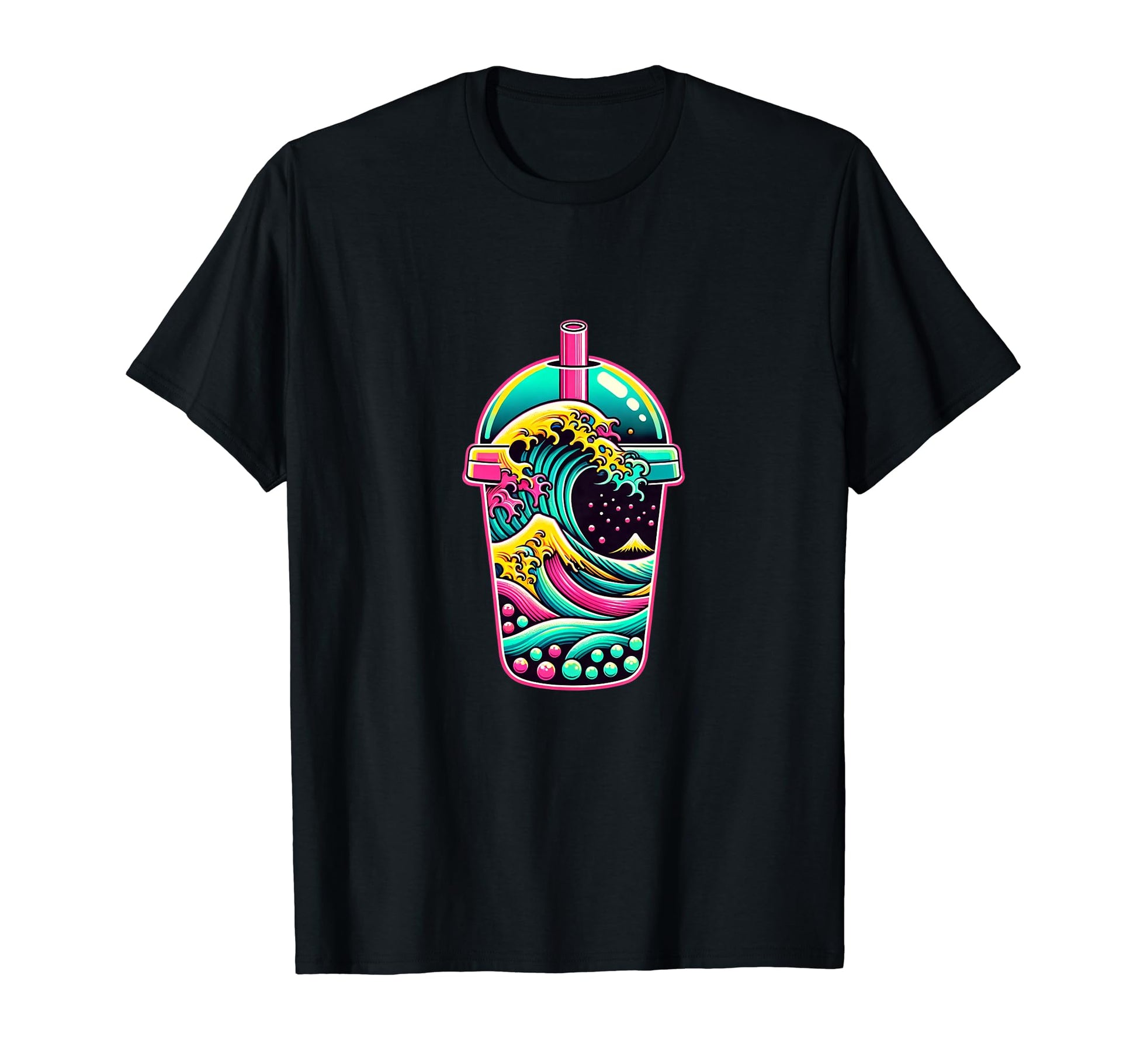 Bubble Boba Tea Vaporwave Aesthetic T-Shirt - Novelty Apparel for Adults - T-Shirt, Sweatshirt, Hoodie