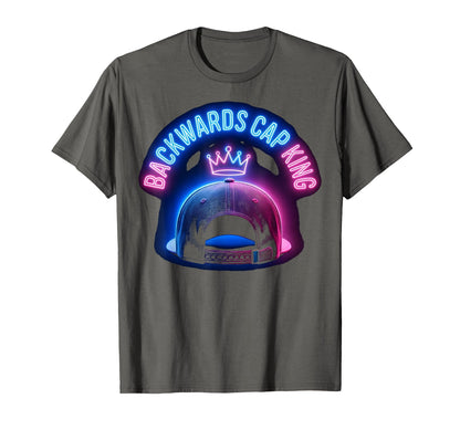 Backwards Cap King 90S Nostalgia T-Shirt - Graphic Print Men Women - T-Shirt, Sweatshirt, Hoodie