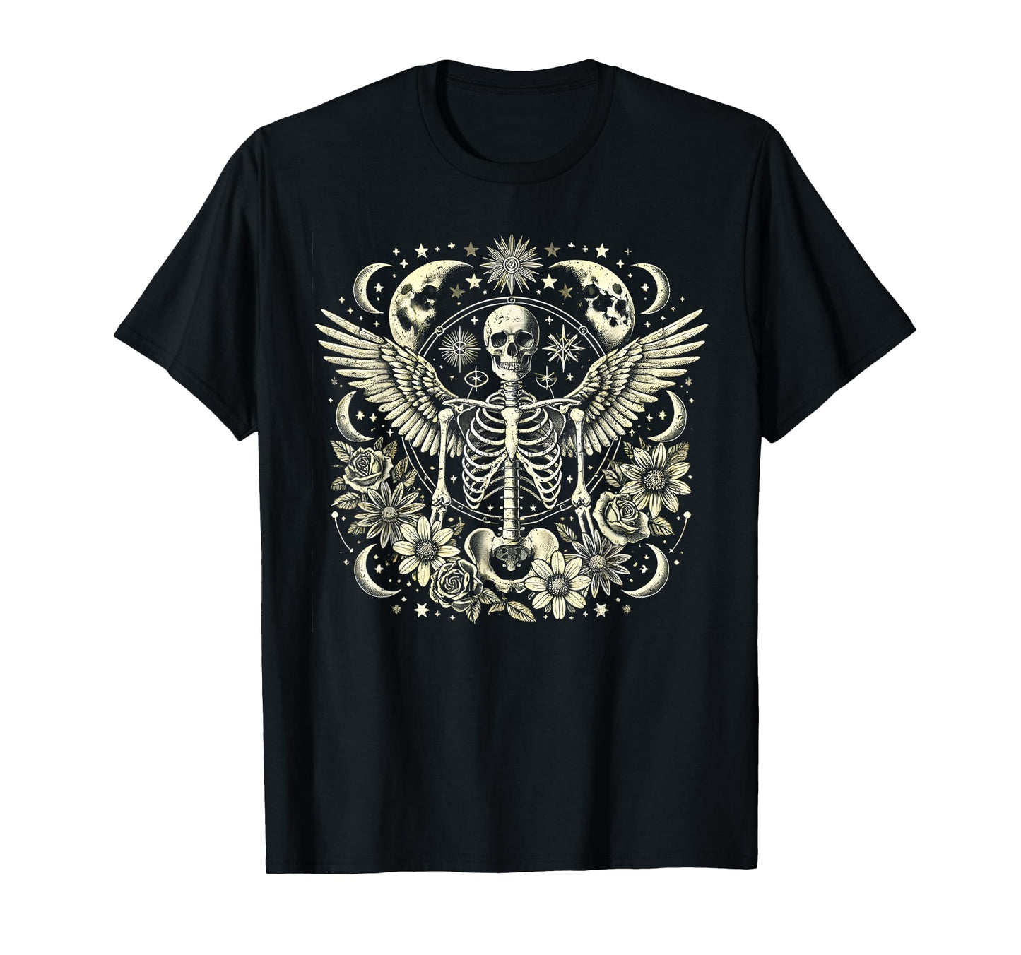 Fairycore Skeleton Butterfly Moon T-Shirt - Aesthetic Graphic Men Women - T-Shirt, Sweatshirt, Hoodie