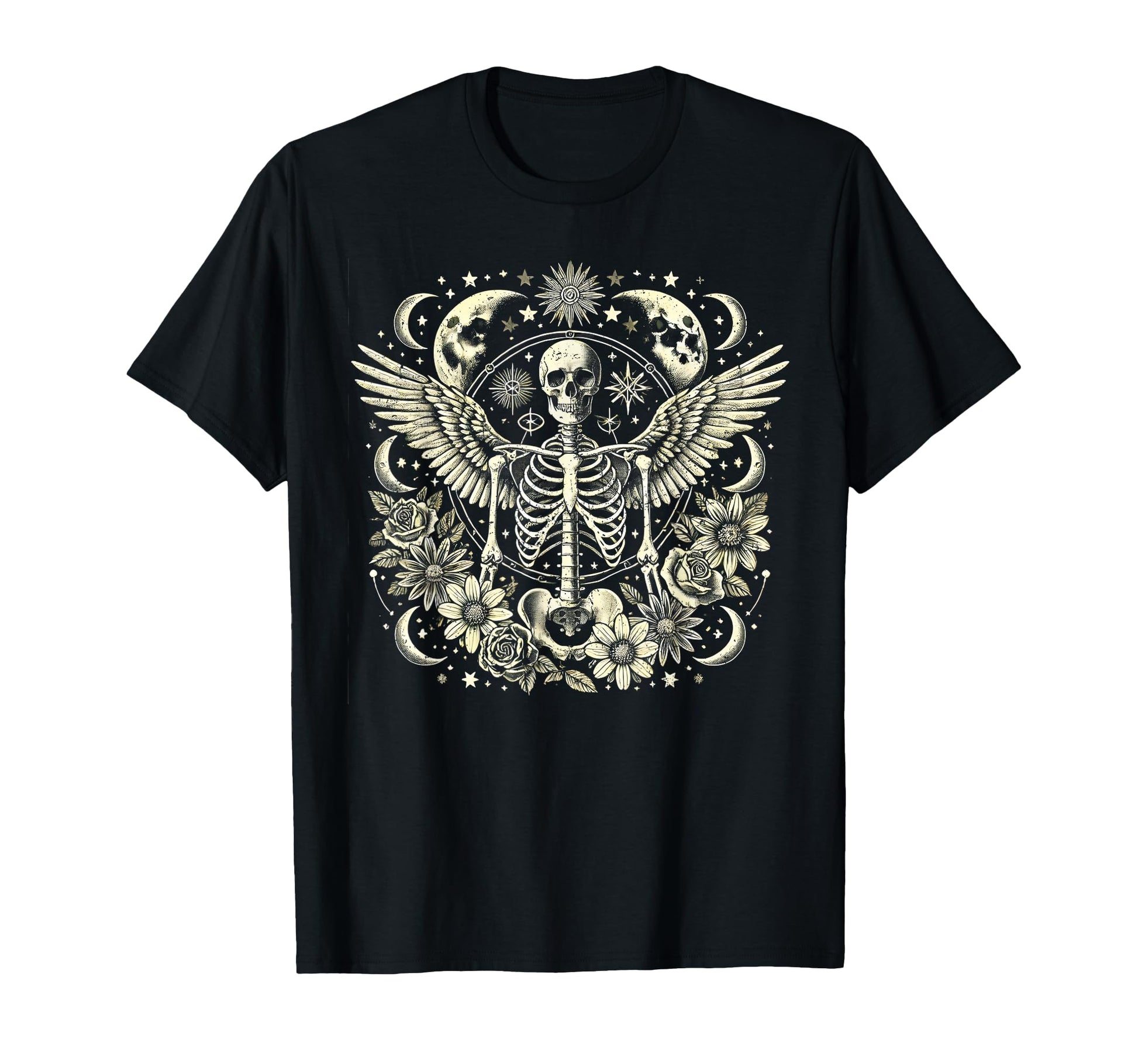Fairycore Skeleton Butterfly Moon T-Shirt - Aesthetic Graphic Men Women - T-Shirt, Sweatshirt, Hoodie