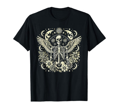 Fairycore Skeleton Butterfly Moon T-Shirt - Aesthetic Graphic Men Women - T-Shirt, Sweatshirt, Hoodie