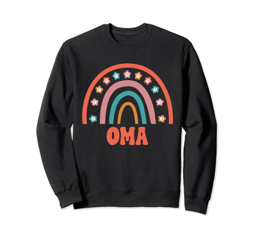 Oma Groovy Grandma Rainbow Boho Sweatshirt - Minimalist Print Men Women - T-Shirt, Sweatshirt, Hoodie