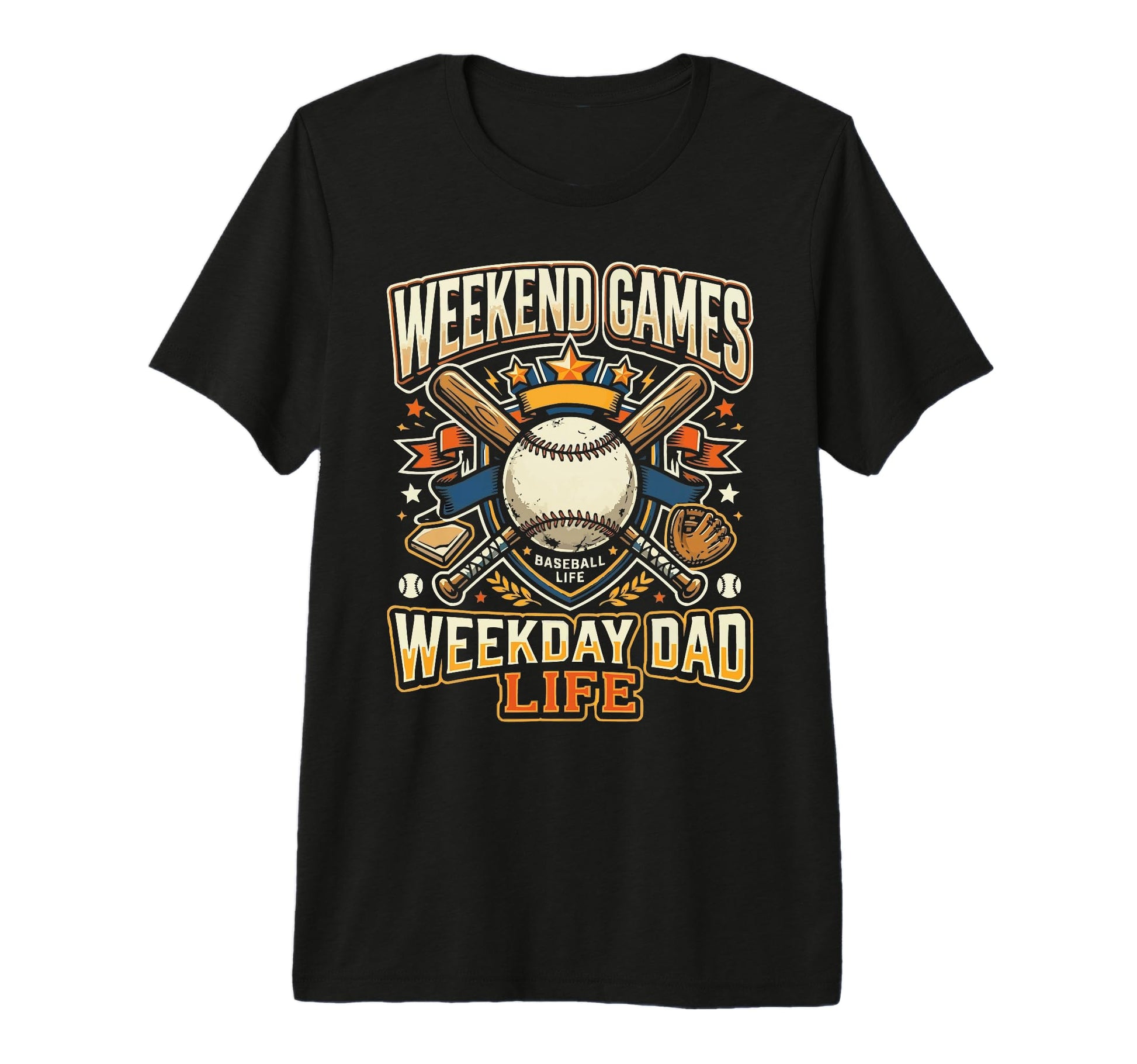 Baseball Dad Baseballer Daddy Baseball T-Shirt - Unique Graphic for Adults - T-Shirt, Sweatshirt, Hoodie