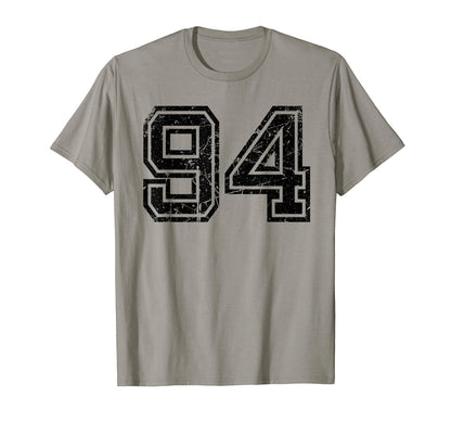 Number 94 Sports Jersey Varsity Lucky T-Shirt - Minimalist Print Men Women - T-Shirt, Sweatshirt, Hoodie