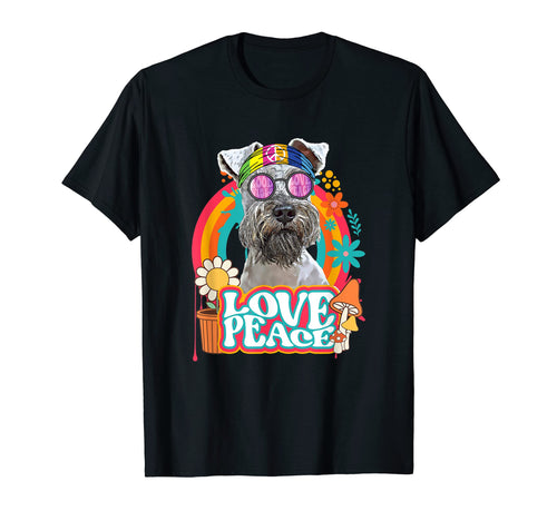 Hippie Miniature Schnauzer Dog 60S 70S T-Shirt - Unique Graphic Unisex - T-Shirt, Sweatshirt, Hoodie