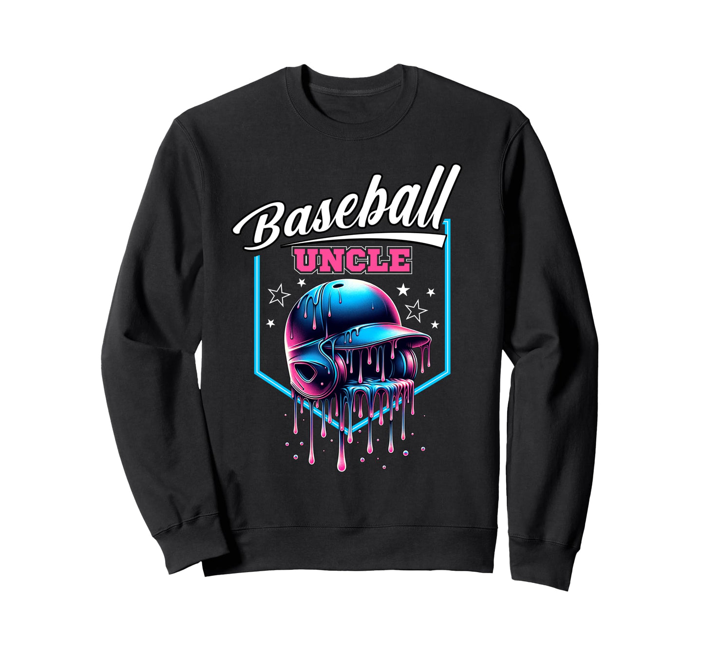 Baseball Uncle Fathers Day Sweatshirt - Custom Art Print Men Women - T-Shirt, Sweatshirt, Hoodie