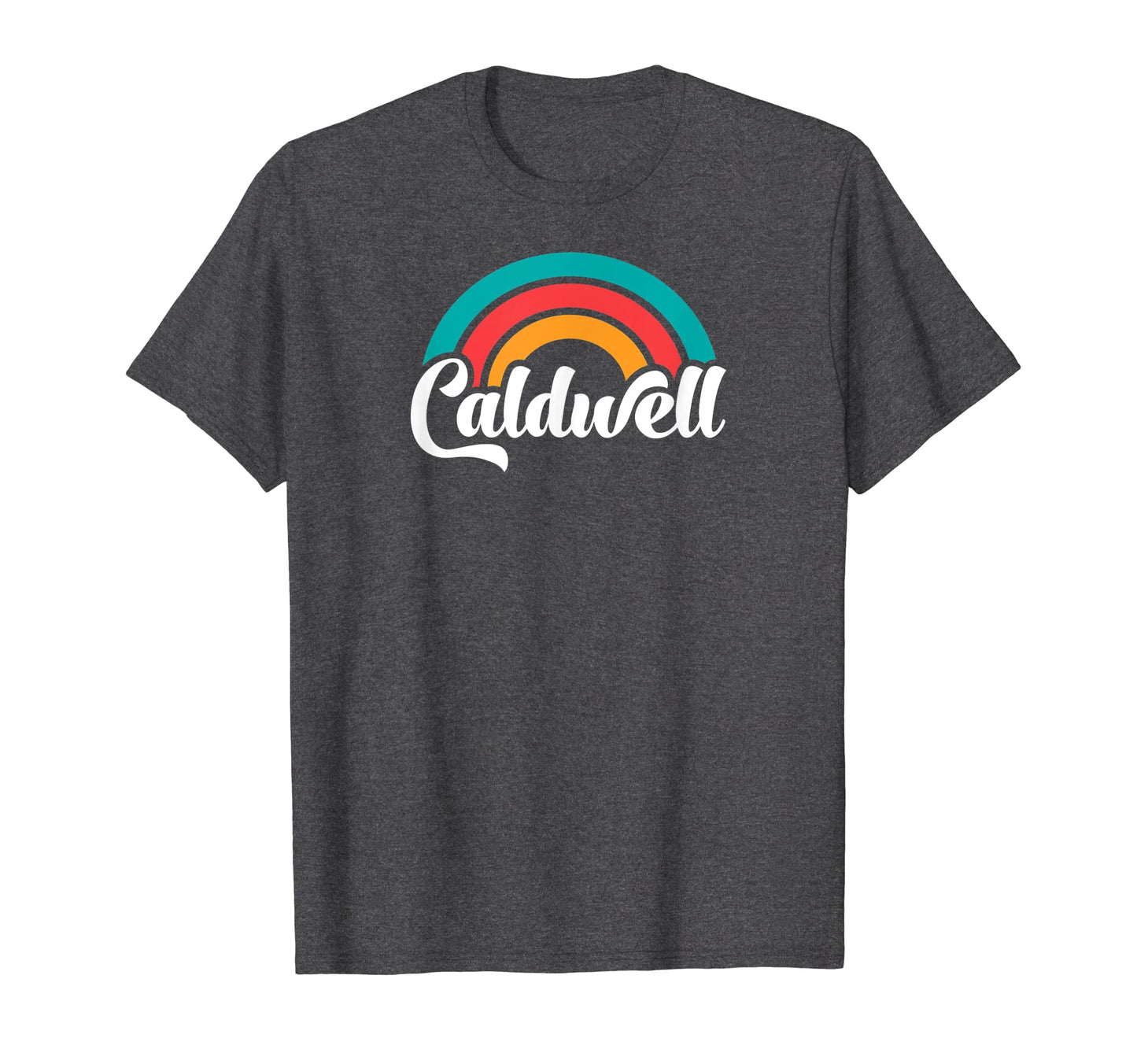 Caldwell Id Script Rainbow T-Shirt - Trendy Graphic Men Women - T-Shirt, Sweatshirt, Hoodie