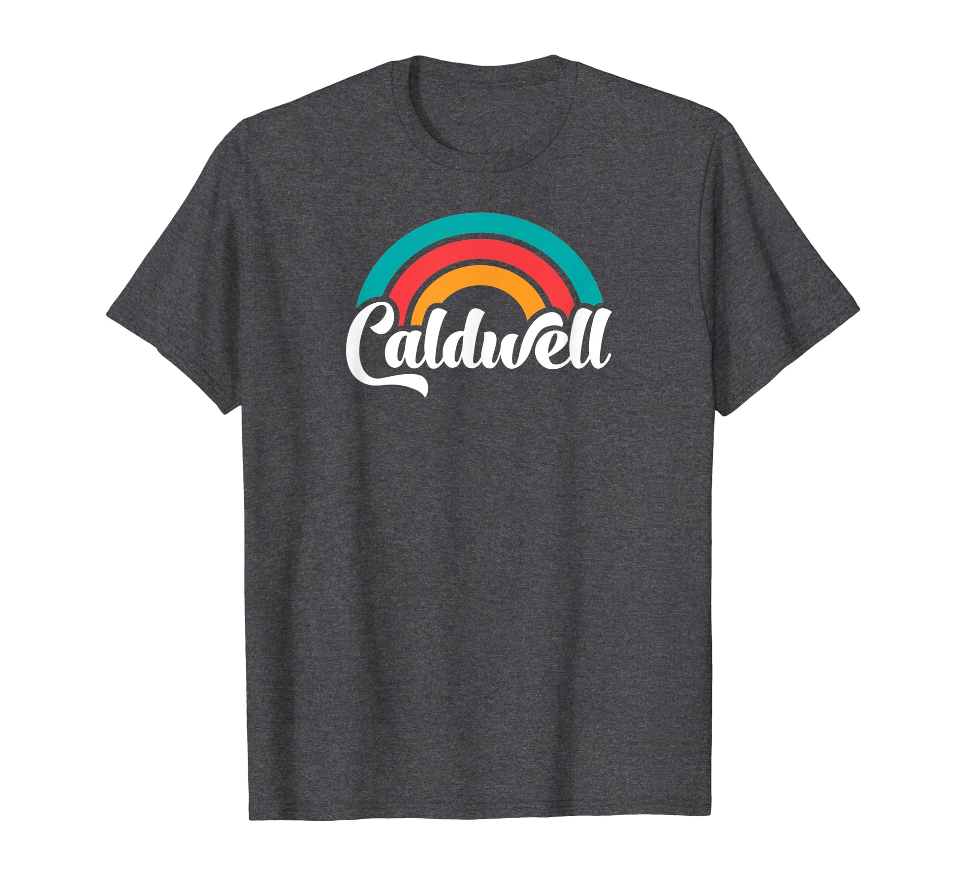 Caldwell Id Script Rainbow T-Shirt - Trendy Graphic Men Women - T-Shirt, Sweatshirt, Hoodie