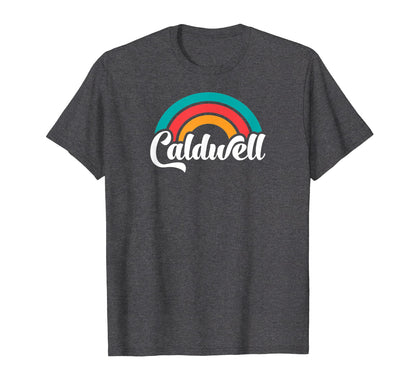 Caldwell Id Script Rainbow T-Shirt - Trendy Graphic Men Women - T-Shirt, Sweatshirt, Hoodie