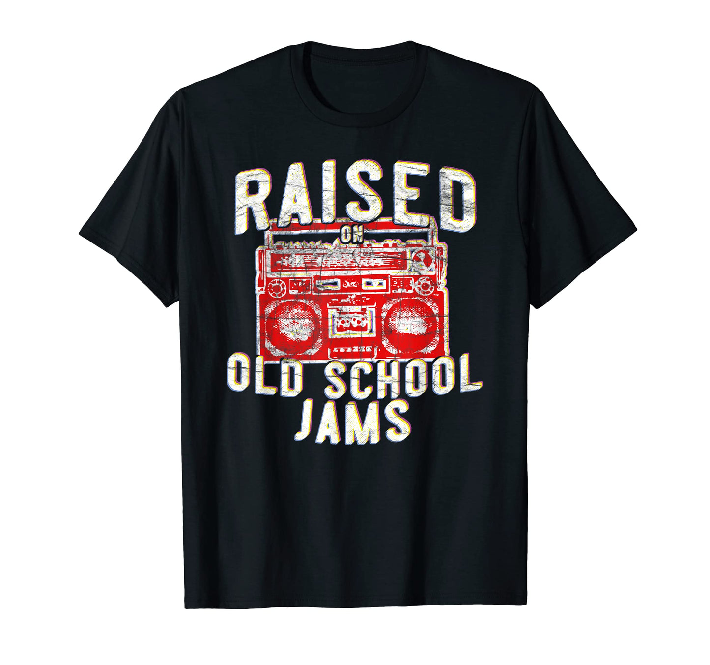 80S 90S Rap Hip Hop Raised Old T-Shirt - Custom Art Print for Adults - T-Shirt, Sweatshirt, Hoodie