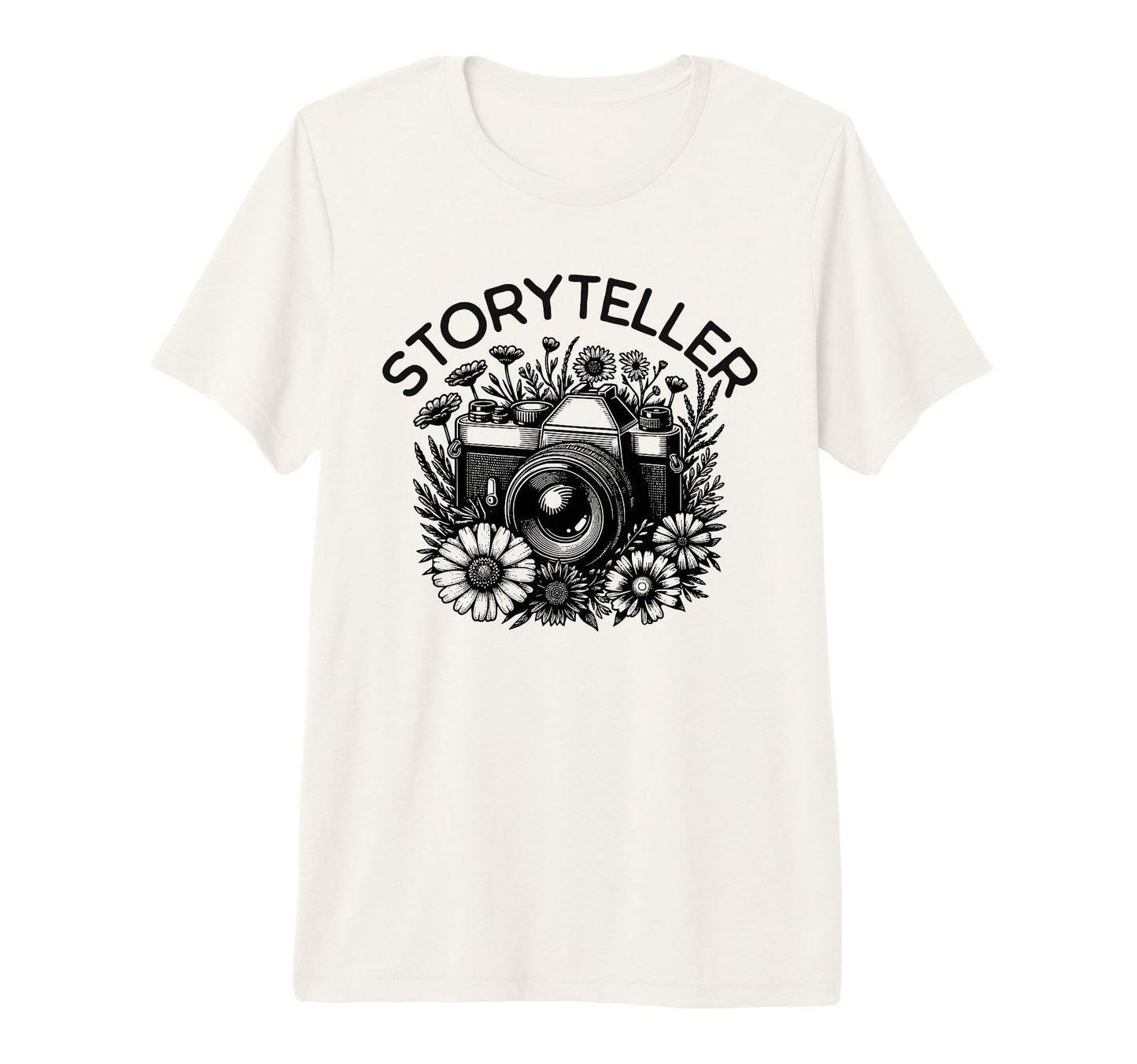 Travel Photography Camera Wildflowers T-Shirt - Streetwear Style Men Women - T-Shirt, Sweatshirt, Hoodie