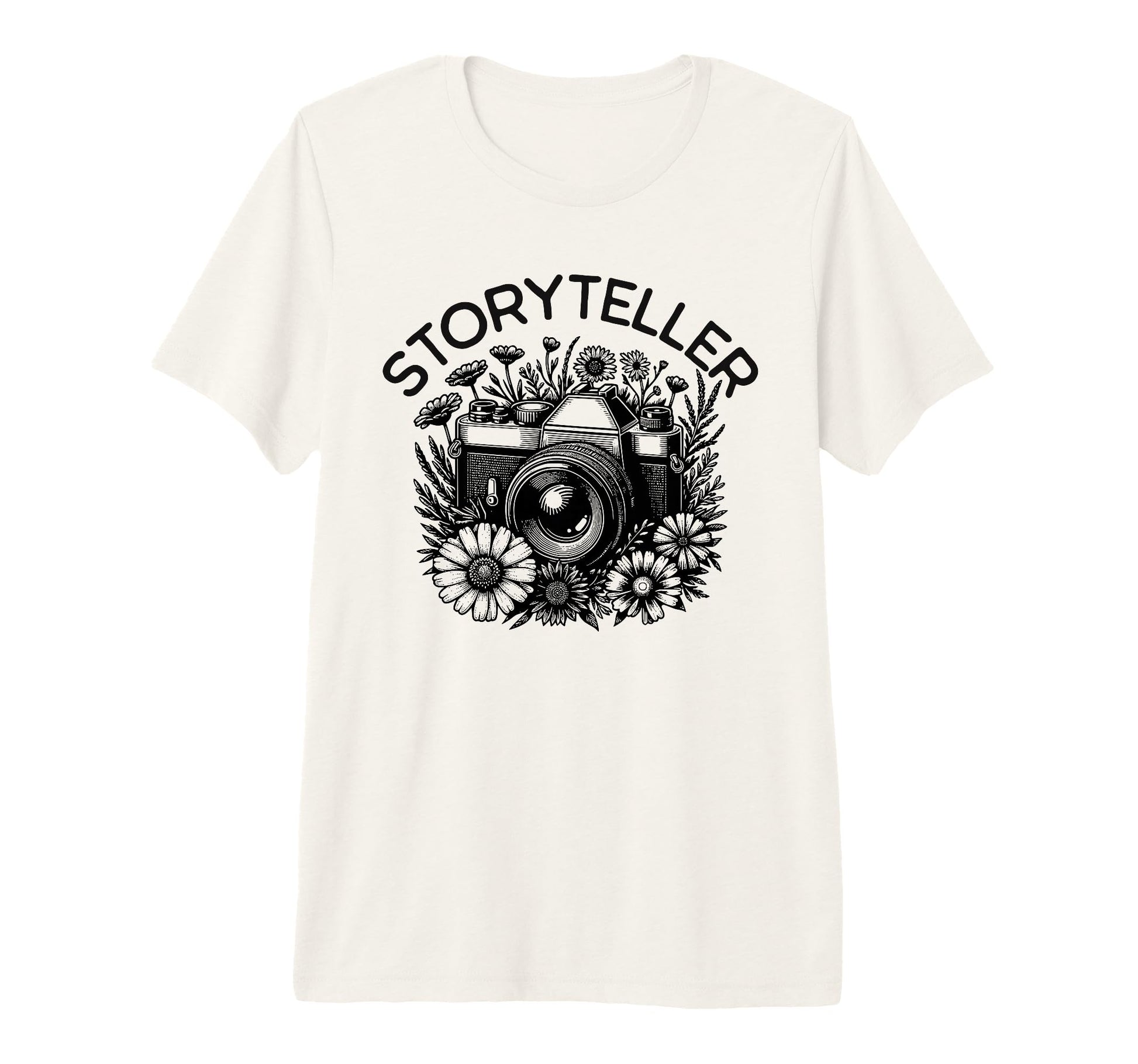 Travel Photography Camera Wildflowers T-Shirt - Streetwear Style Men Women - T-Shirt, Sweatshirt, Hoodie