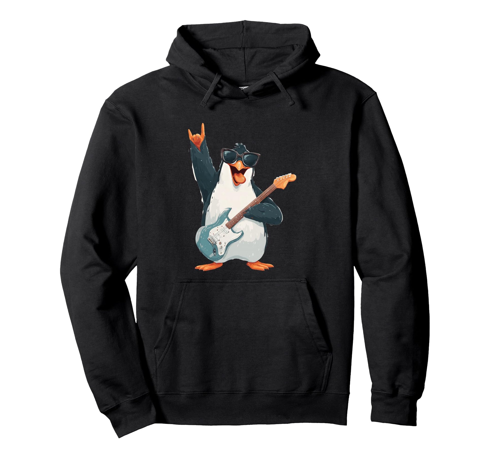 Rockstar Penguin Sunglasses Hoodie - Fun Novelty Design for Adults - T-Shirt, Sweatshirt, Hoodie