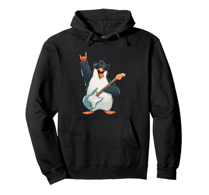 Rockstar Penguin Sunglasses Hoodie - Fun Novelty Design for Adults - T-Shirt, Sweatshirt, Hoodie