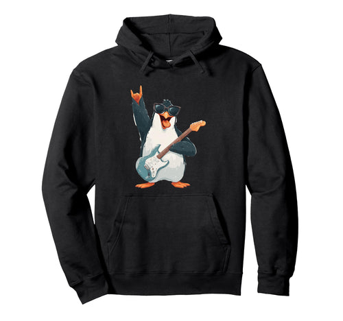 Rockstar Penguin Sunglasses Hoodie - Fun Novelty Design for Adults - T-Shirt, Sweatshirt, Hoodie