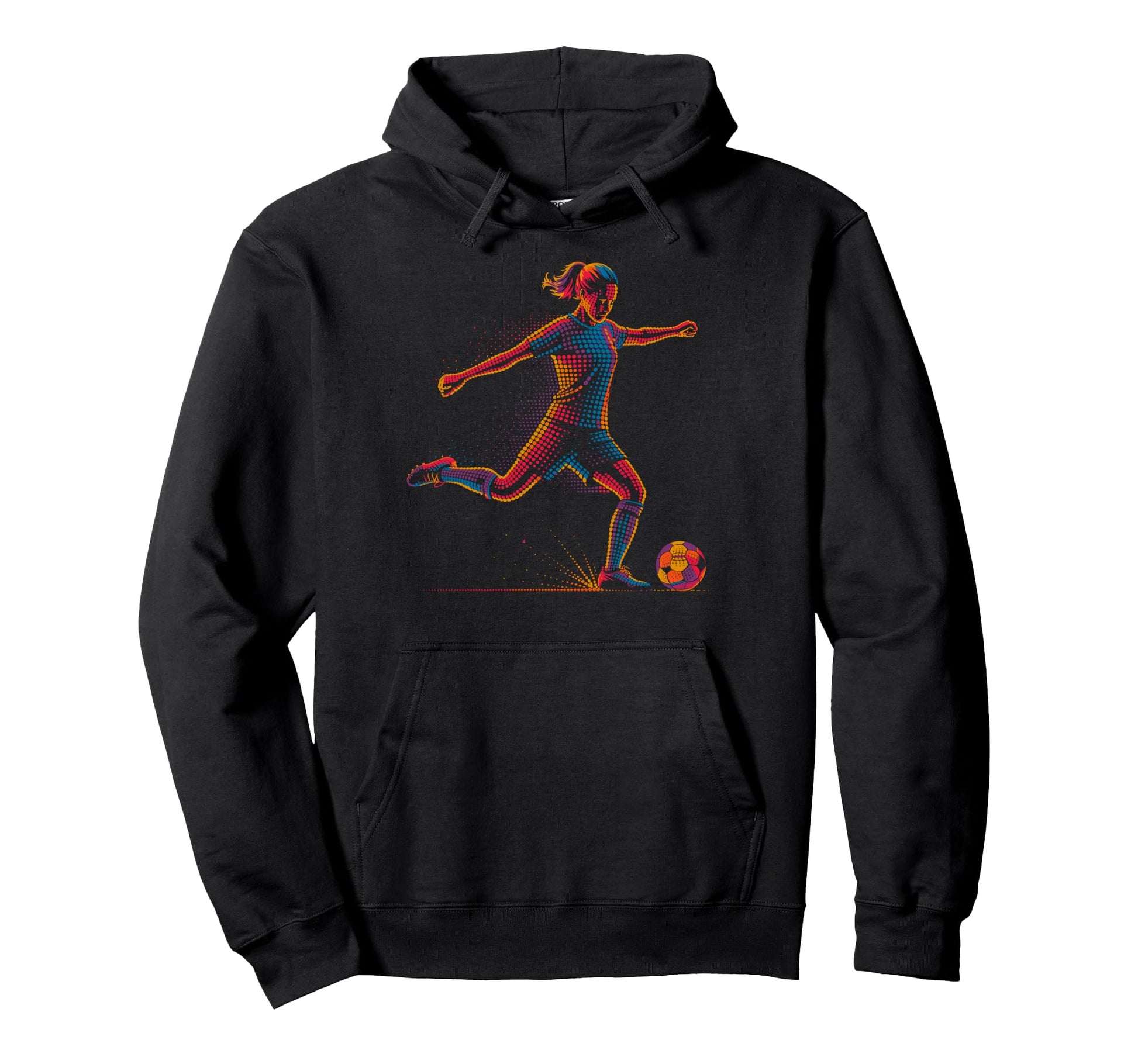 Colorful Funny Soccer Fan Dad Mom Game Hoodie - Fun Novelty Design Unisex - T-Shirt, Sweatshirt, Hoodie