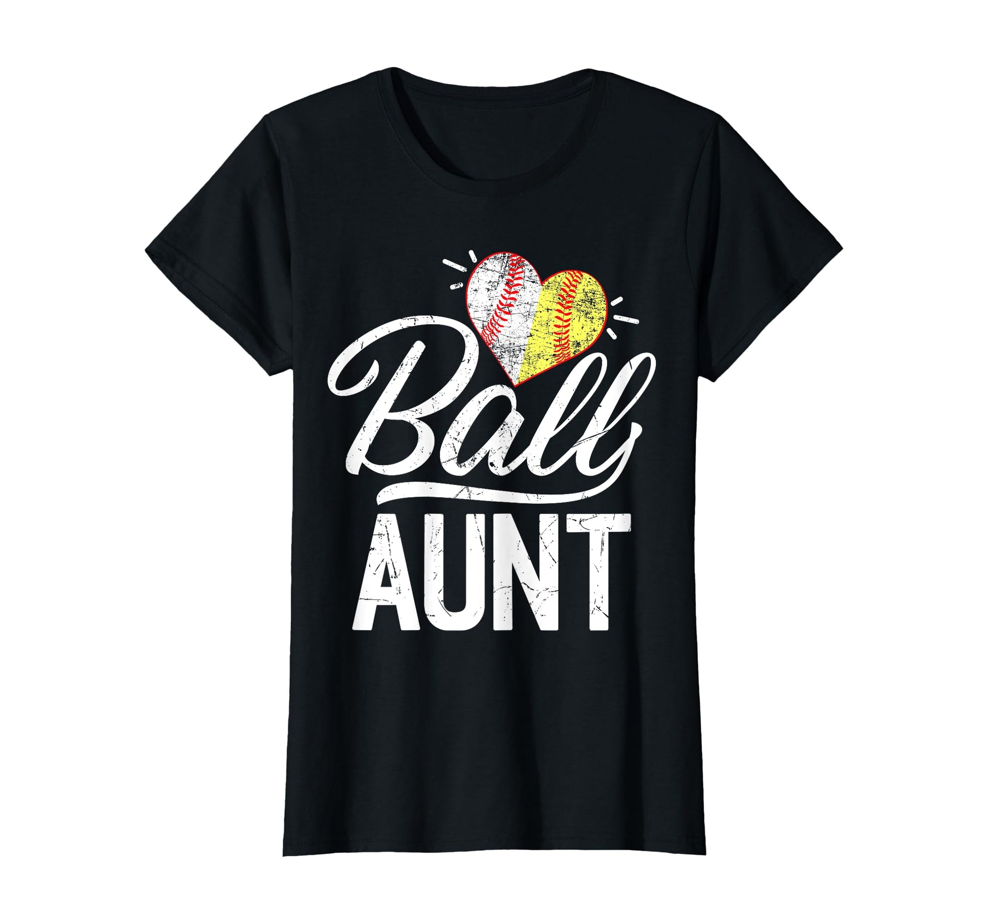 Baseball Lover Funny Ball Heart T-Shirt - Minimalist Print for Adults - T-Shirt, Sweatshirt, Hoodie
