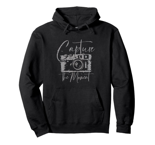 Capture Moment Photography Camera Hoodie - Unique Graphic Unisex - T-Shirt, Sweatshirt, Hoodie