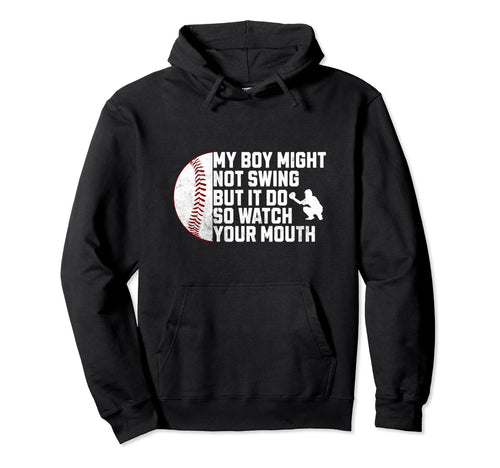 Protective Baseball Parent Funny Mother Hoodie - Custom Art Print Unisex - T-Shirt, Sweatshirt, Hoodie