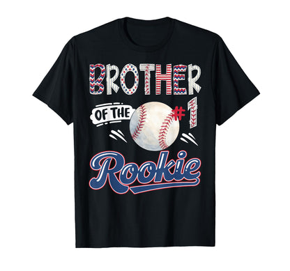 Brother Rookie Baseball 1St T-Shirt - Fun Novelty Design for Adults - T-Shirt, Sweatshirt, Hoodie