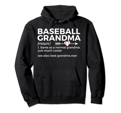 Baseball Grandma Definition Best Hoodie - Aesthetic Graphic Men Women - T-Shirt, Sweatshirt, Hoodie