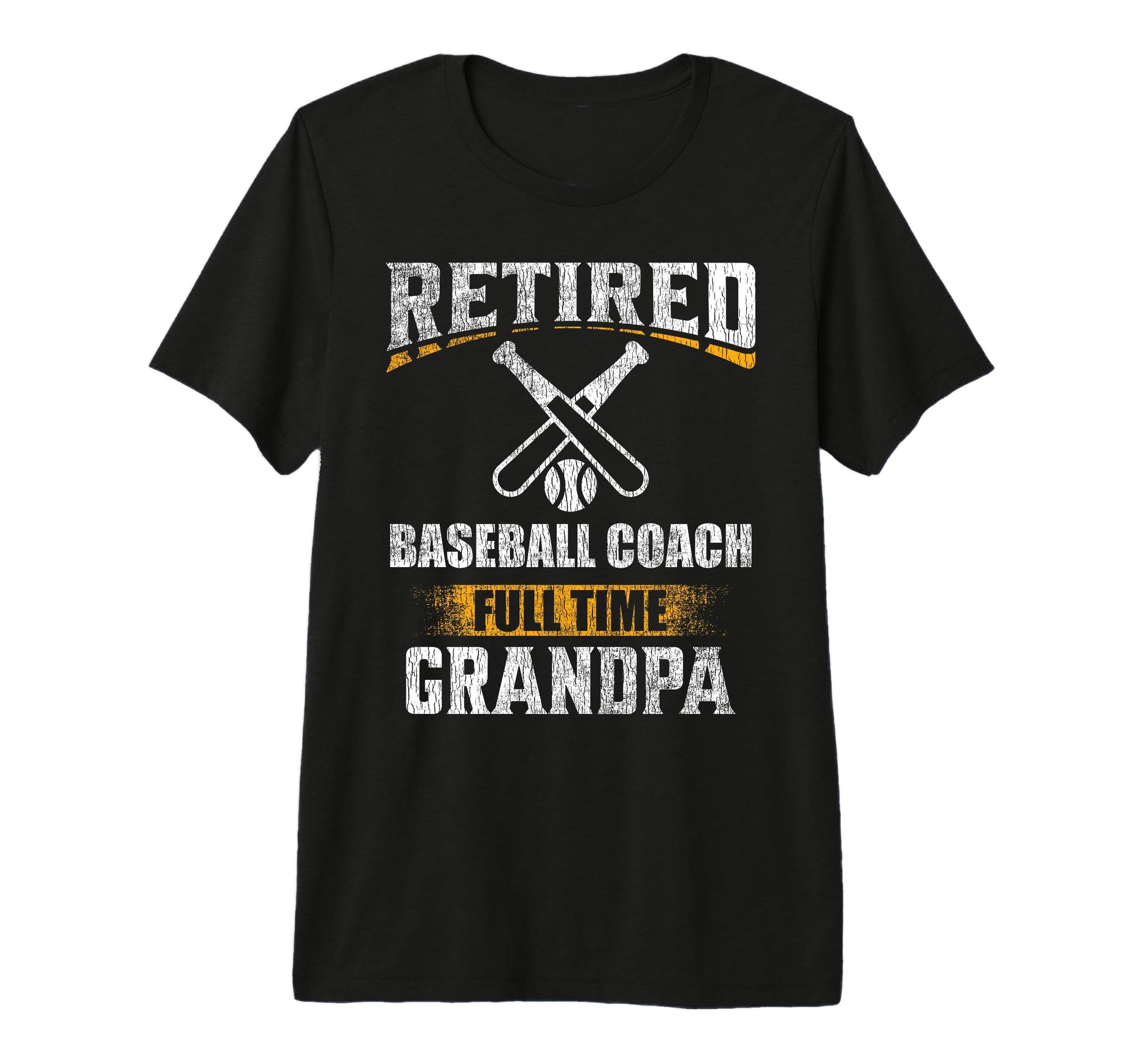 Mens Retired Baseball Coach Full Time T-Shirt - Unique Graphic Unisex - T-Shirt, Sweatshirt, Hoodie