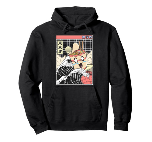 Instant Ramen Noodles Surfing Japanese Hoodie - Minimalist Print Men Women - T-Shirt, Sweatshirt, Hoodie