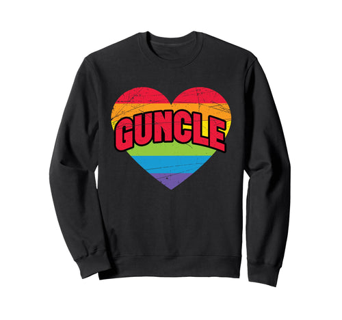 Heart Guncle Gay Uncle Lgbt Sweatshirt - Fun Novelty Design Men Women - T-Shirt, Sweatshirt, Hoodie