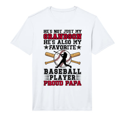 Mens Proud Papa Baseball Papa Baseball T-Shirt - Trendy Graphic Unisex - T-Shirt, Sweatshirt, Hoodie