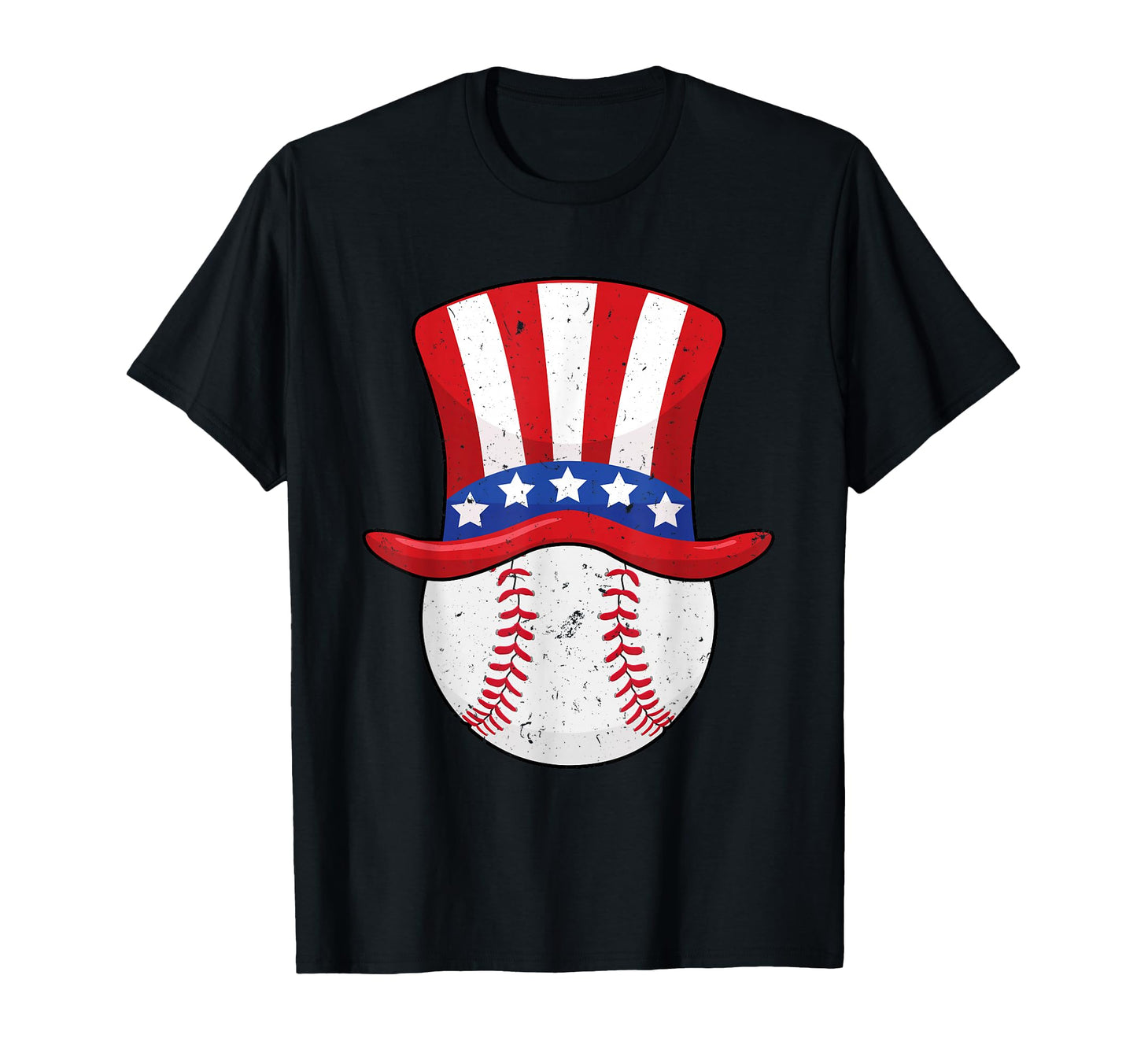 Baseball Uncle Sam 4Th July T-Shirt - Aesthetic Graphic for Adults - T-Shirt, Sweatshirt, Hoodie